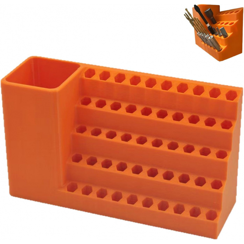 Workshop Tools Box - 50-Hole Hex Screwdriver Bit Storage Box