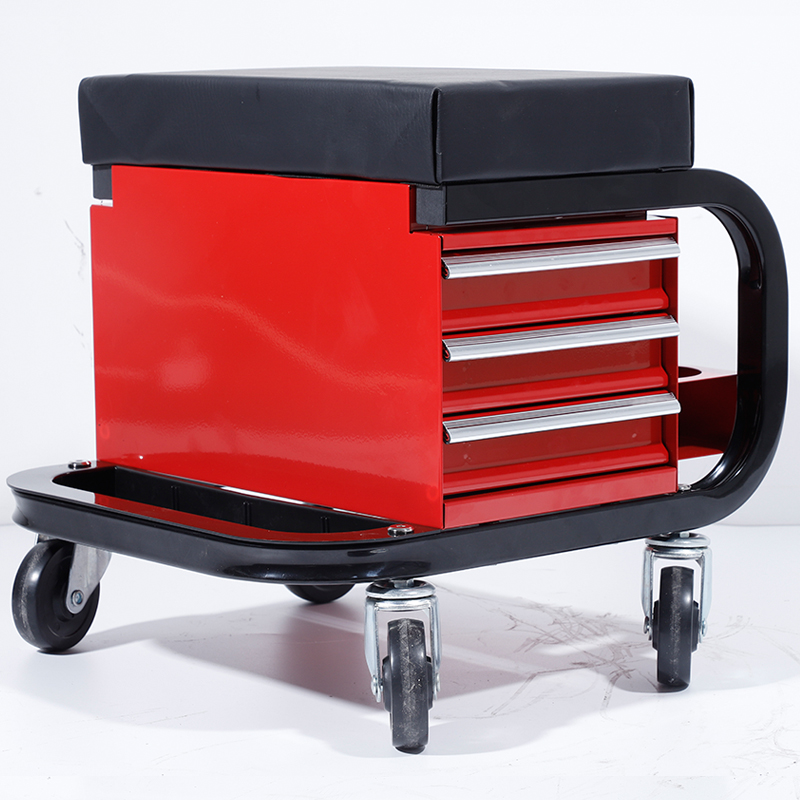 Workshop Tools Box - Workshop Lockable Tool Trolley Cart Rolling