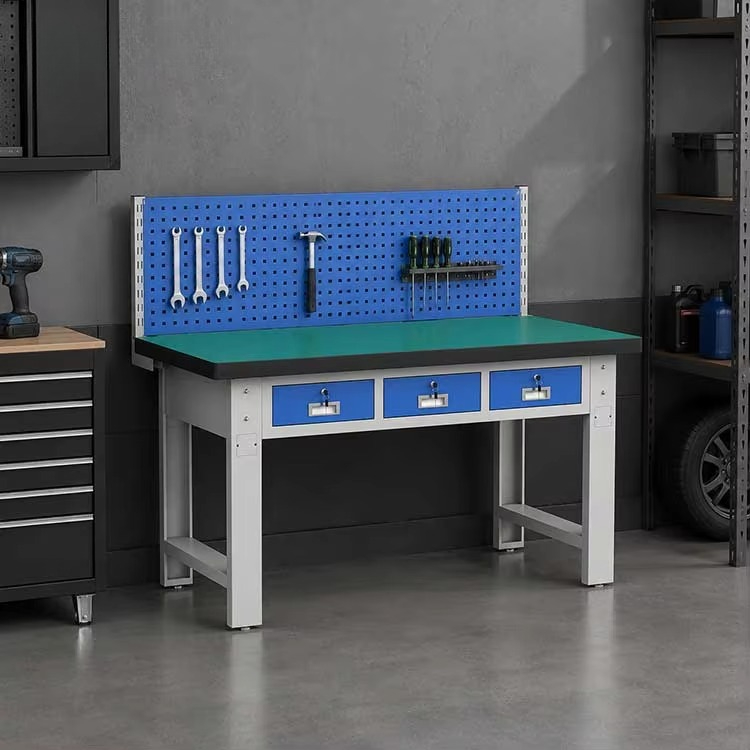 Workshop Tools Table - Railway Maintenance Workbench Pegboard Tool Organizer