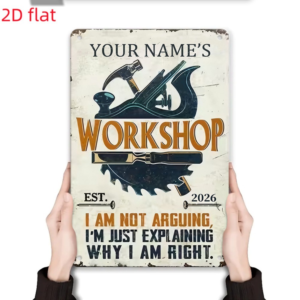 [2D Flat] 1pc Custom Name Work - Workshop Tools Name review and price
