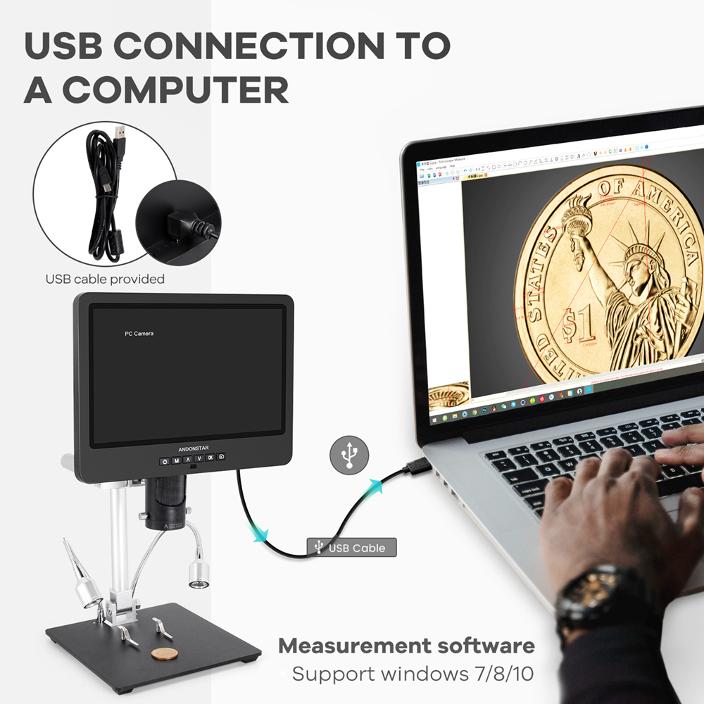 Andonstar Trinocular HDMI USB  - Tools For Electronic Workshop review and price