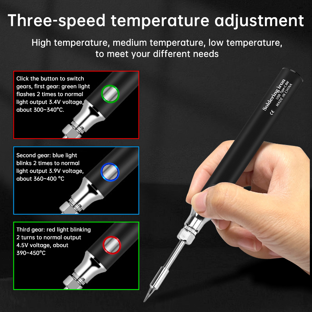 Mini USB Type-C Soldering Iron - Tools For Electronic Workshop review and price