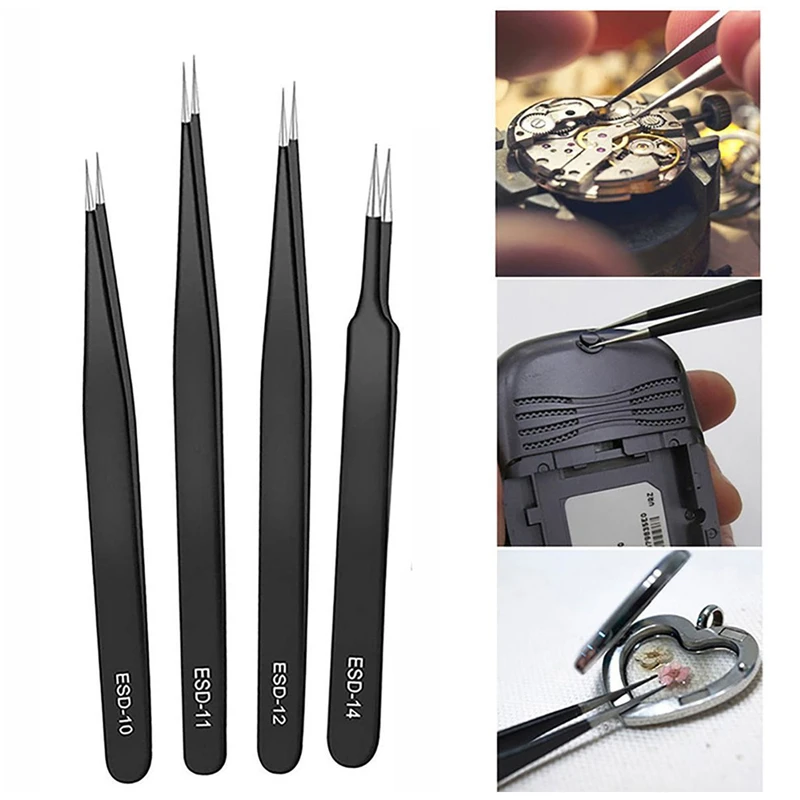 Precision Tweezers Set ESD Ant - Tools For Electronic Workshop review and price