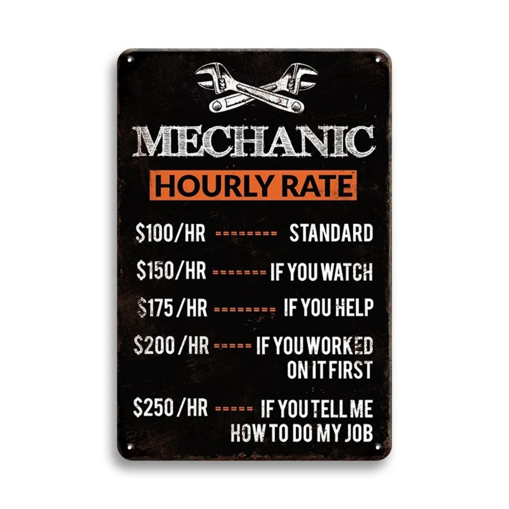 Retro Mechanic Hourly Rate Met - Workshop Tools Hours review and price