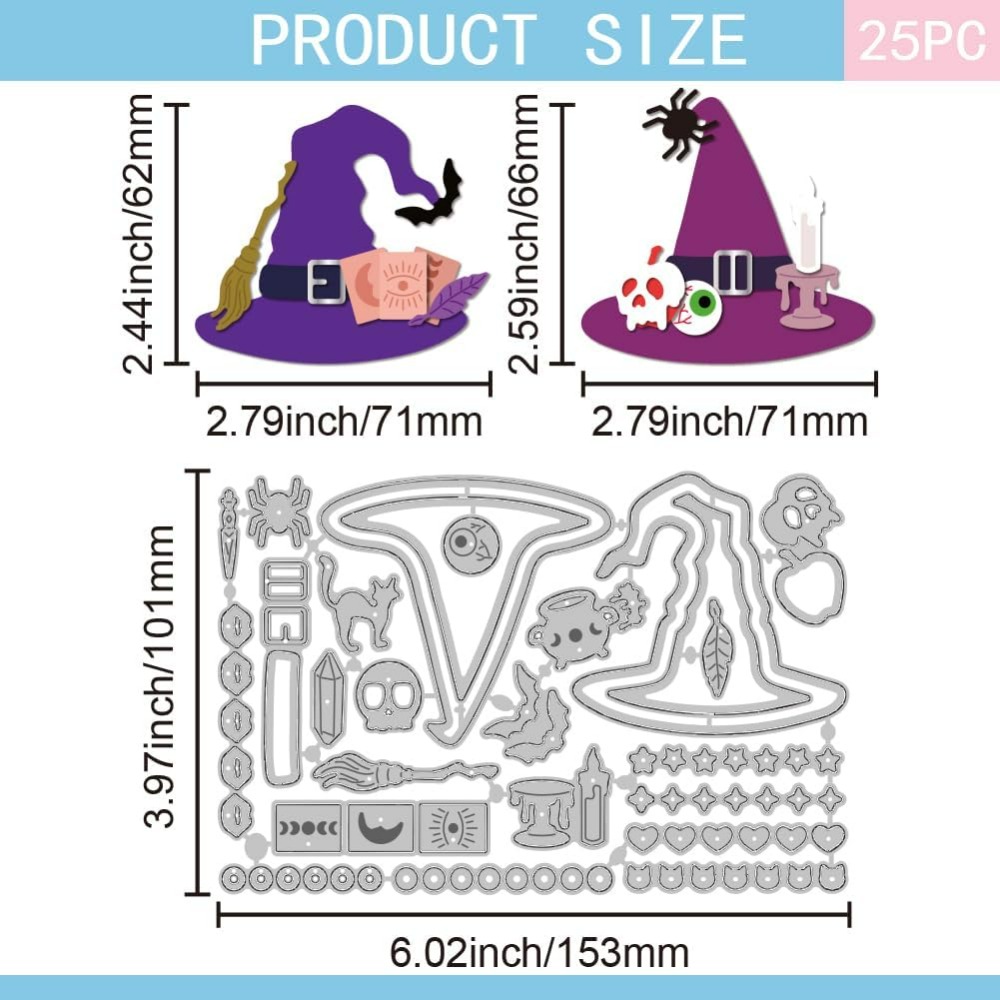 Witch Hat Cutting Dies for DIY - Tap Die Set review and price