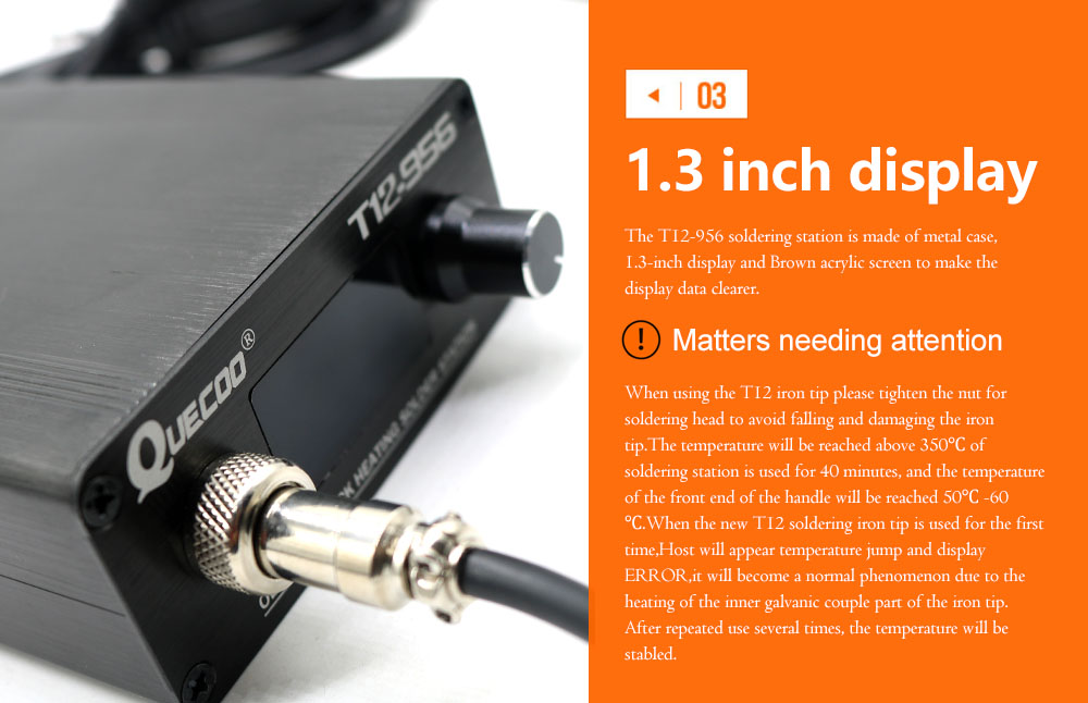QUECOO T12-956 Soldering Digit - Tools For Electronic Workshop review and price