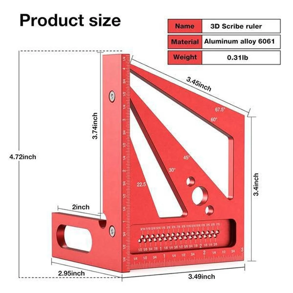 Red 3D Multi Angle Measuring R - Marking Tools In Workshop review and price